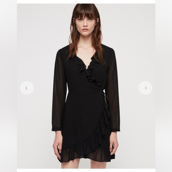 All Saints Kiyah Shimmer Dress - Picture 1 of 16